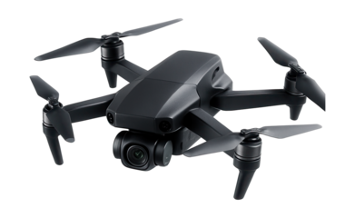 Foldable quadcopter with built-in camera stabilizer.