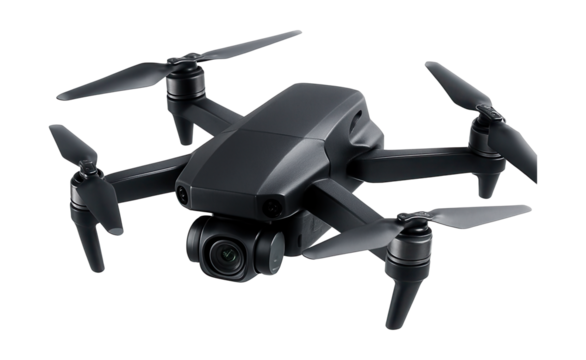 Foldable quadcopter with built-in camera stabilizer.