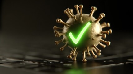 Virus Signature Scanner Struggles Amid Overwhelming Malware Attack in Futuristic Tech Setting