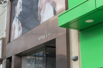 Fototapeta premium exterior building facade and sign of MARK LASH a jeweler, located at 480 Eglinton Av W, Toronto