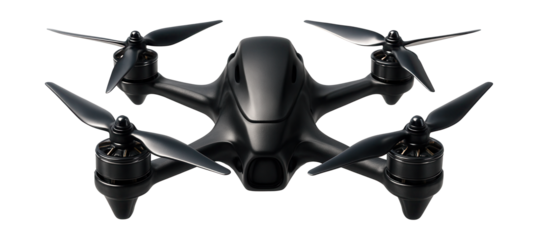 High-speed racing drone with sleek design and powerful brushless motors.