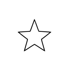 Simple black outline of a five-pointed star against a white background.