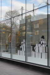 Fototapeta premium display windows of ANINE BING, a women's clothing store, located at 1275 Bay St, Toronto