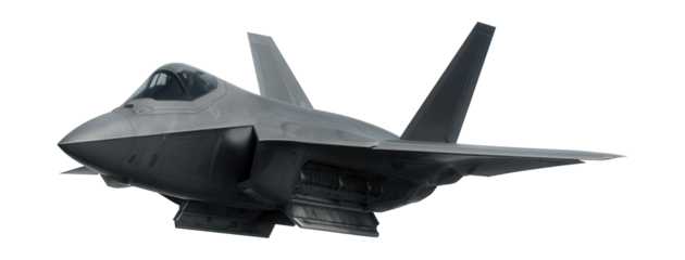 Angular multirole fighter featuring internal weapon bays for stealth operations.