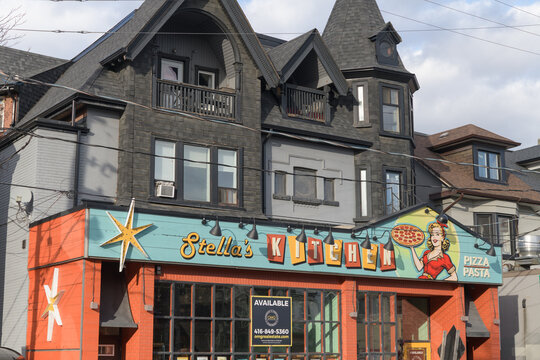 exterior of Stella's Kitchen, a restaurant, 182 Dupont St, Toronto