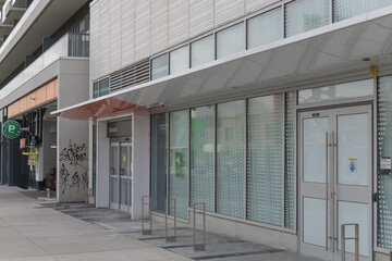 Fototapeta premium exterior of Oakwood LRT Station located at 1582 Eglinton Av W (at Oakwood Av), Toronto