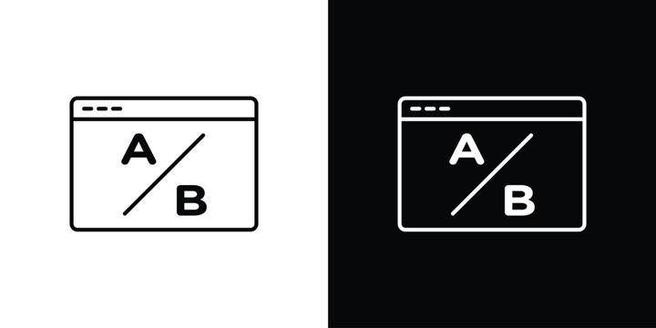 A B test icons Vector Logo Template Illustration Design