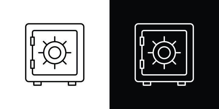 Bank vault icons Vector Logo Template Illustration Design