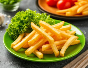 french fries with ketchup