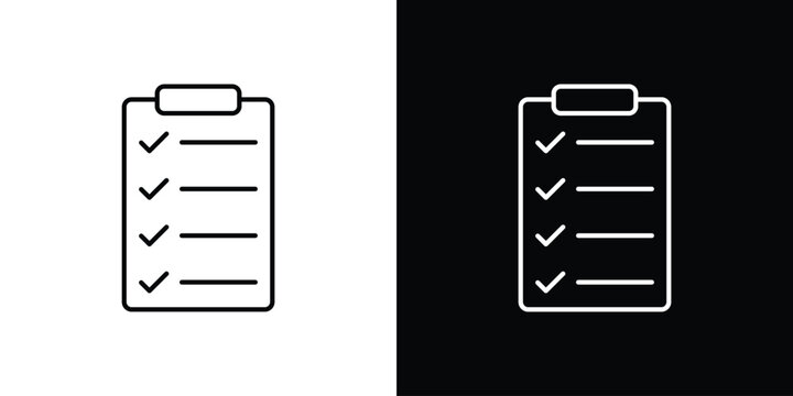 Clipboard check icons Vector Logo Template Illustration Design