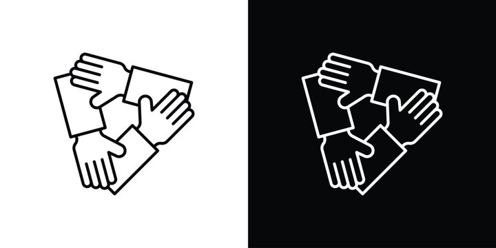 Collaboration icons Vector Logo Template Illustration Design