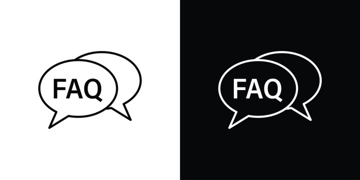 FAQs icons Vector Logo Template Illustration Design