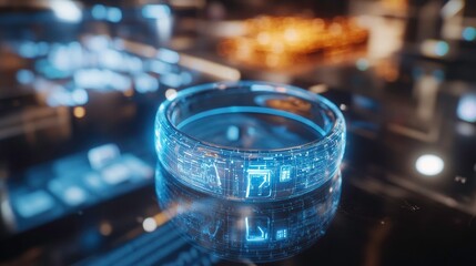Futuristic Smart Ring Concept Showcasing Advanced Wearable Technology