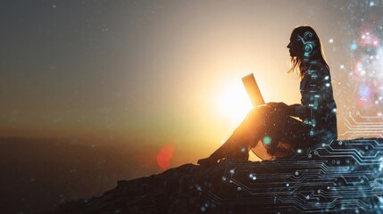 Remote work paradise: embracing nature while building a career.