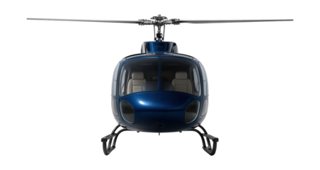 Helicopter with a roomy cabin and bubble-style side doors.