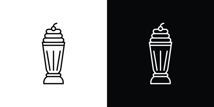 Milkshake icons Vector Logo Template Illustration Design