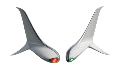 Aerodynamic wingtips featuring blended winglets and navigation lights.