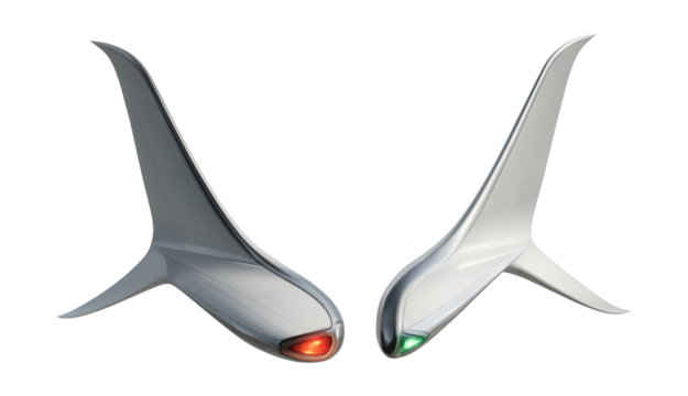 Aerodynamic wingtips featuring blended winglets and navigation lights.