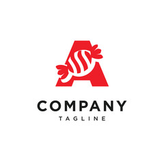 Letter A Candy Logo Icon Vector