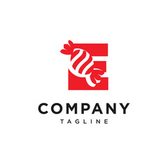 Letter E Candy Logo Icon Vector