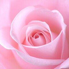 Fototapeta premium Delicate Pink Rose Bloom: Close-Up Floral Beauty - Perfect for Valentine's Day, Weddings, and Romantic Designs
