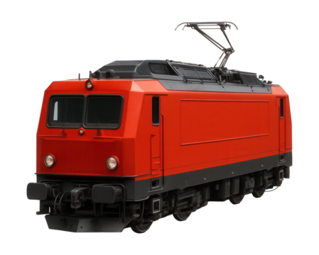 Boxy electric train with noticeable roof features and side ventilation.