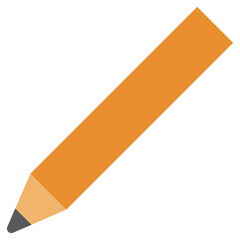 鉛筆　イラスト　ベクター　オレンジ