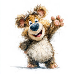 Quirky Teddy Bear Character