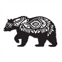 vector illustration of tribal bear 