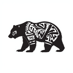 vector illustration of  tribal bear