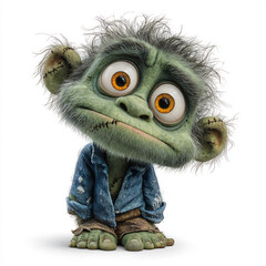 Zombie Character in Whimsical Clipart Style