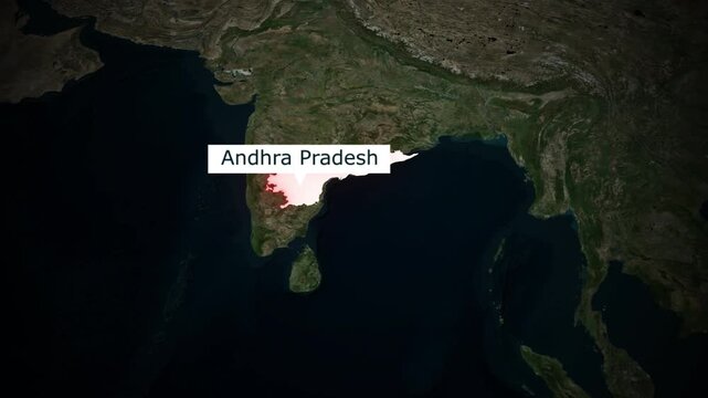 Andhra Pradesh Detailed Map India s Eastern Coast Satellite View Geographic Insights and Analysis Indian State Locations