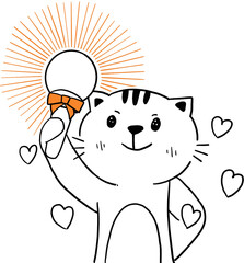 응원봉 고양이