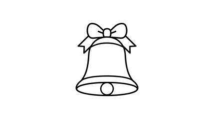 Charming vector bell with bow announces celebration, holidays, joy & important events, perfect for cards and invites