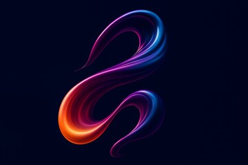 Fototapeta premium Abstract glowing colorful gradient wave, modern dynamic digital art