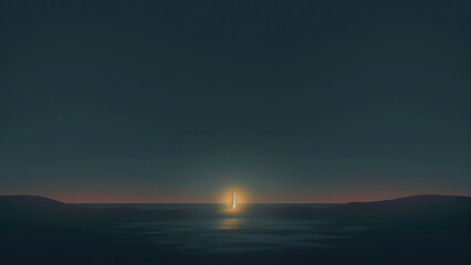 Peaceful Hope Illustration Series — Small Light Symbolizing Hope and Resilience