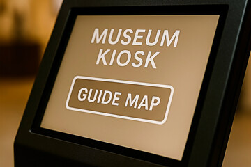 Museum Kiosk Guide Map for the concept of information and cultural navigation.