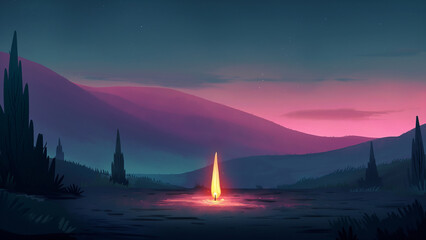 Peaceful Hope Illustration Series — Minimal Pastel Light of Hope Illustration