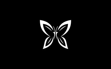Luxury Butterfly logo design with clean line texture