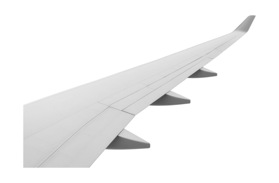 Long-span wing with high aspect ratio and low taper.
