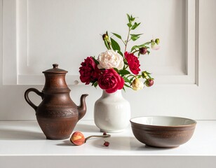 Scandinavian White Counter, Blurred Home Vibe.
