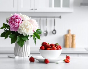 Clean Lines, Soft Focus White Counter.