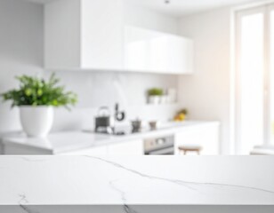 The Power of White Focus, Blurred Kitchen Space.