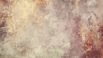 Fototapeta premium Grunge texture background with distressed and weathered surface in beige, brown, and reddish tones creating vintage artistic effect