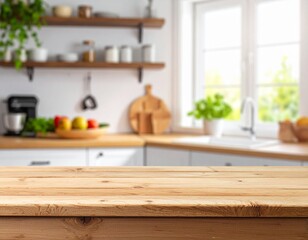 Clean White Edge, Soft Home Kitchen Scene.