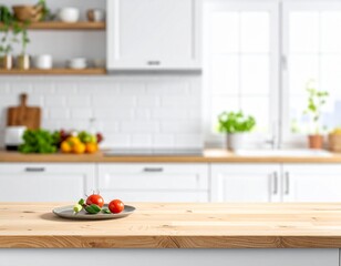 White Counter, Blurred Home A Quiet Moment.