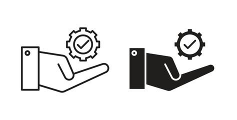 Solution Provide icon line and filled style suitable for web and mobile application