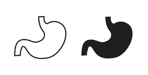 Obraz premium Stomach icon line and filled style suitable for web and mobile application