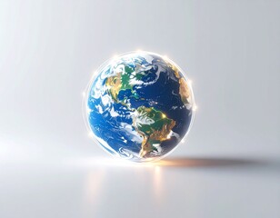 Abstract 3D Global Network and Technology Icon