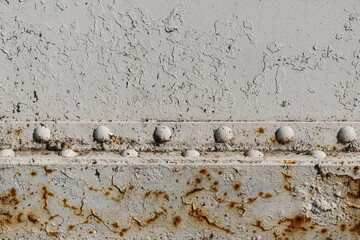 Rivets and rust details on the Sodus Point Lighthouse on Lake Ontario in New York State